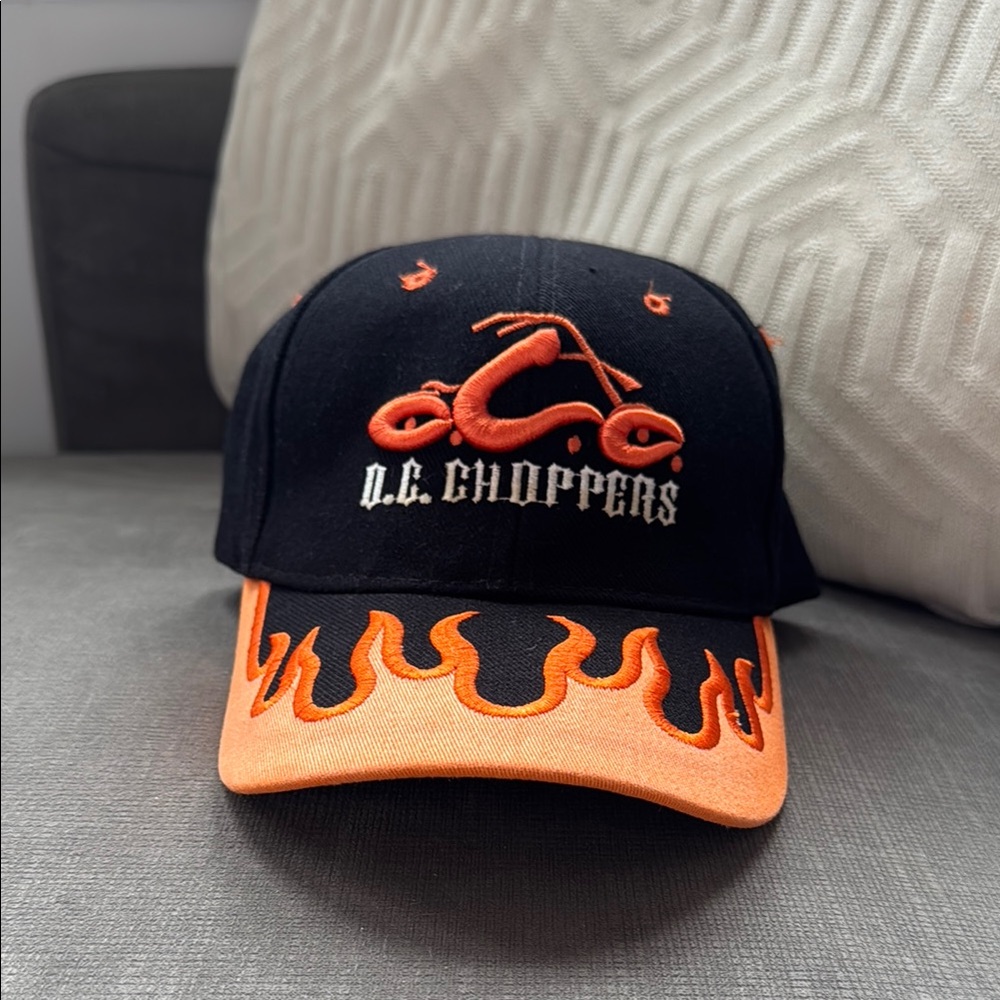 Vintage Orange County Choppers Hat / Flames / Valcro